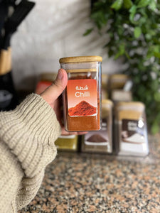 هومكولين مجموعة برطمانات توابل أكريليك مكونة من 8 قطع