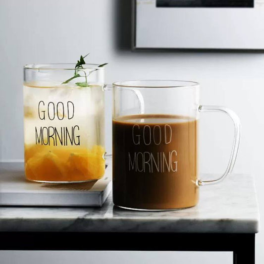 Good Morning Pyrex Glass Mug