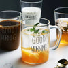 Good Morning Pyrex Glass Mug