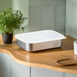Homecoolen 3-Piece Stainless Steel Food Storage Set - Rectangular Design