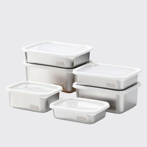 Homecoolen 3-Piece Stainless Steel Food Storage Set - Rectangular Design