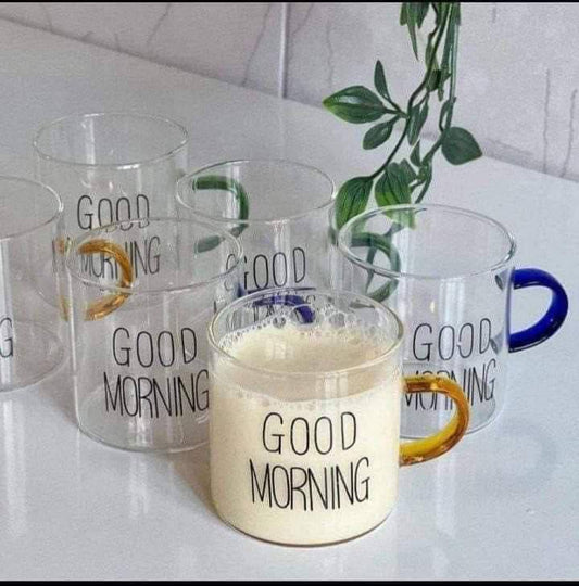 Good Morning Coffee Glass Set – 6 Pieces