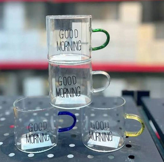 Good Morning Coffee Glass Set – 6 Pieces