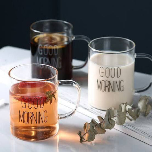 Good Morning Pyrex Glass Mug