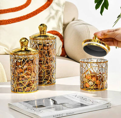 Candy Jar Set 3-in-1 – Acrylic Gold Edition